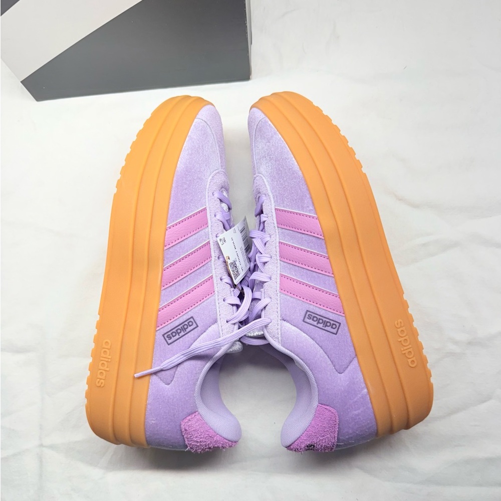 Adidas VL Court Bold Women’s 7 Purple Platform Sneakers JQ5622 NEW - Picture 9 of 9